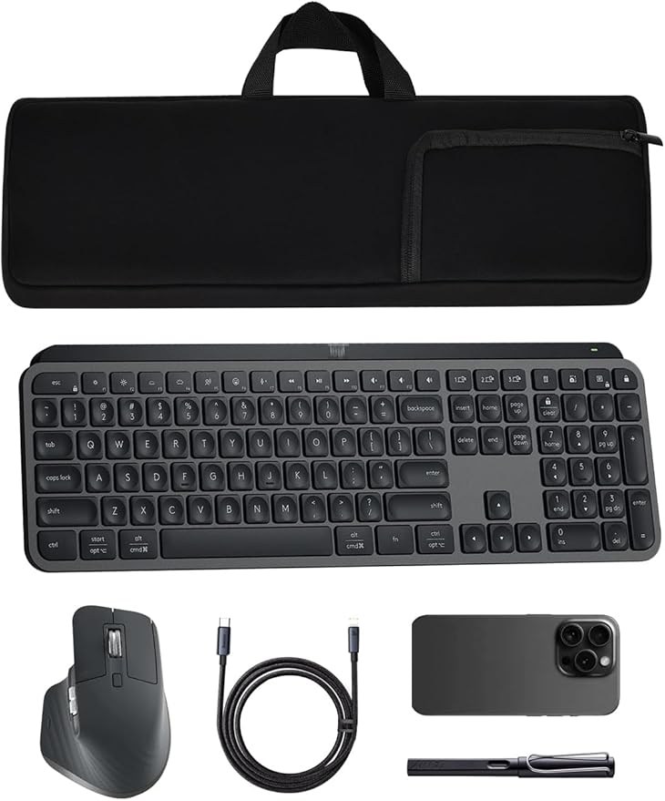 Keyboard Bag Keyboard Travel Protective Sleeve Shockproof Waterproof Neoprene Case Compatible With Logitech MX KEYSKeyboard Mouse/MX Master Keys S Keyboard Mouse
