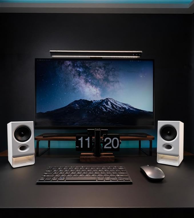 Edifier R20BT Computer Speakers, 2.75" Full-Range Drivers, Bluetooth 6.0,Touch Controls, AUX & USB-C Inputs, Headphone Jack, Custom Ambient Light & Sound Profiles via APP- White
