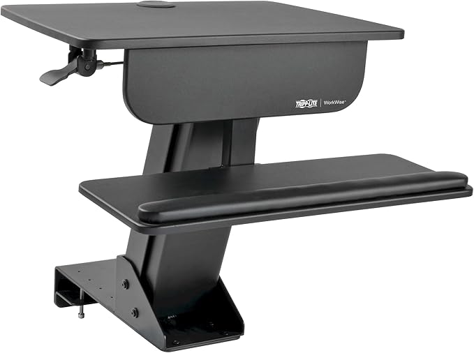 Tripp Lite Sit Stand Desktop Workstation, Adjustable Standing Desk with Clamp (WWSSDC)