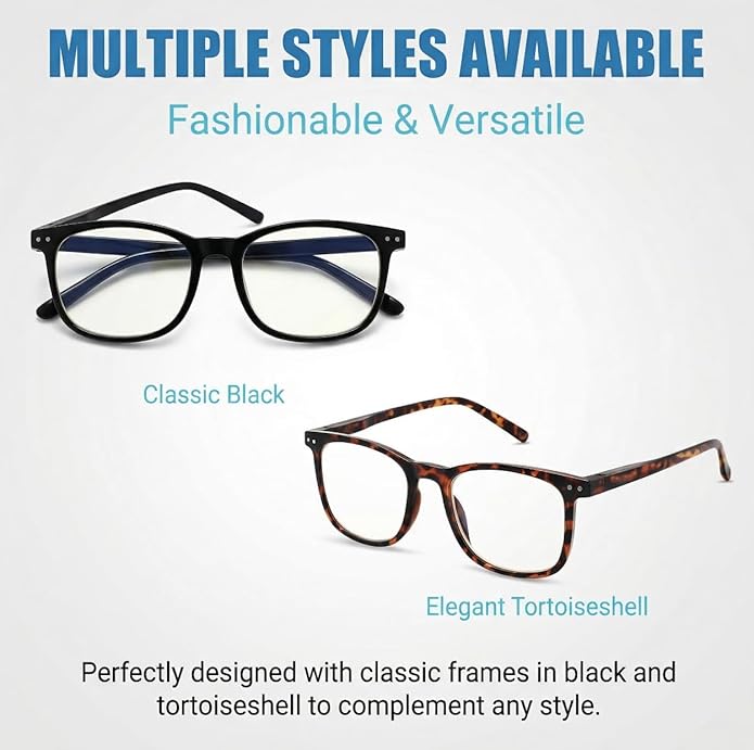AOSM Blue Light Glasses for Men & Women,Gaming glasses Anti-Glare UV400 Protection,Blue Light Blocking to Relieve Eye Strain