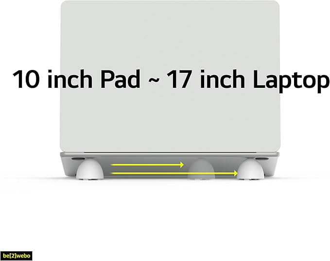Portable Egg Keyring Style Anti-Slip Silicone Laptop & Pad Stand 2set(4pcs) - Ergonomic Viewing, Typing, Drawing, Cooling Foot/White Yellow (gray+gray)