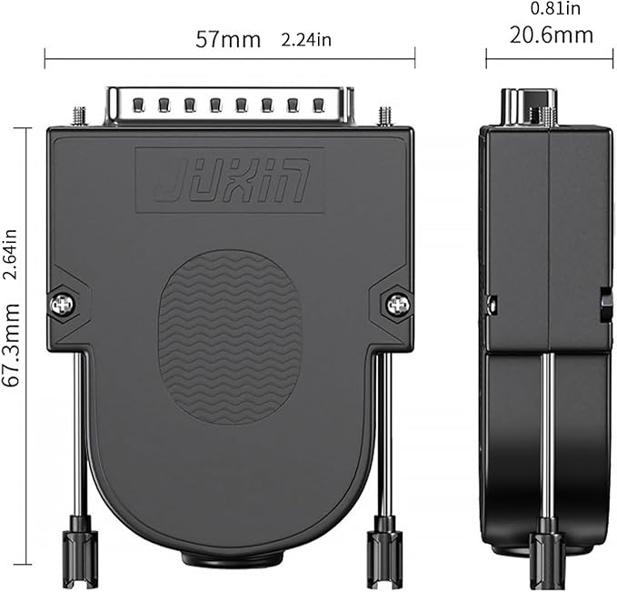 DB44 Solderless Serial Adapter,DB44 Male Connector with Shell,3 Row RS232 D-SUB 44Pin Terminal Breakout Connector Board with Case,Long Bolts,Compatible with computers, digital cameras,PDA, Modem