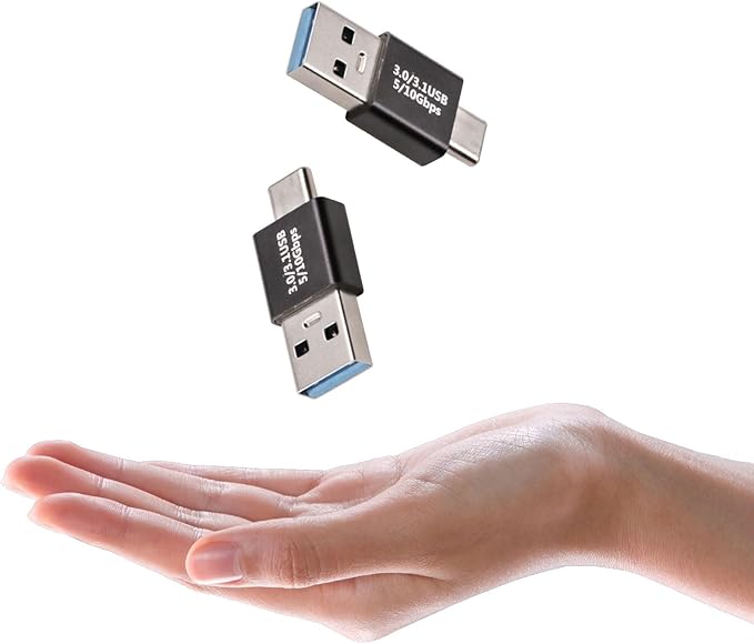 Pastall 𝟒𝐏𝐚𝐜𝐤 𝐔𝐩𝐠𝐫𝐚𝐝𝐞𝐝 USB 3.1 Male to USB C Male Adapter ，USBc/Typec Male to USB Male Converter, Compatible with Mobile Phones/Computers/Notebook Computers/Mobile Phones