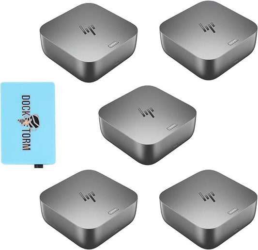 HP 100W G6 Thunderbolt 4 Dock Port Replicator Bundle with DKZ Hub (Universal Thunderbolt/USB-C Docking Station, Single Cable for Charging, Data Transfers to Any Brand Laptop) 9X472UT#ABA (5-Pack)