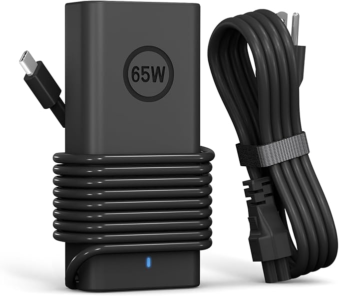65W Laptop Fast Charger USB C Compatible with Dell Latitude 5320 5520 5530 Latitude 7200 7320 7330 2-in-1,Inspiron 15 16, Chromebook 11 13,XPS 13 15 Included Power Cord