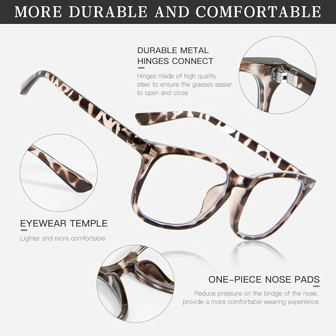 NZKNP Blue Light Glasses for Woman Men,Blue Light Blocking Glasses,Clear Glasses
