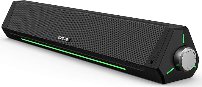 BLUEDEE Computer Speakers for Desktop PC, Computer Sound bar, HiFi Stereo Speakers for Computer Desktop, Bluetooth 5.0 and 3.5mm Aux-in PC Soundbar, USB/USB C Powered Gaming Speakers for pc, Laptop
