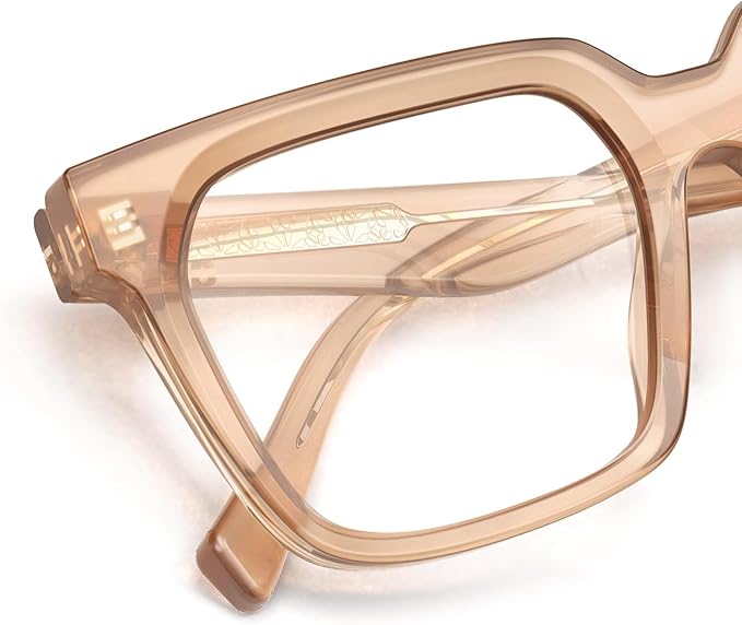 VISOONE Rectangle TR90 Blue Light Blocking Glasses Computer Eyewear with Preppy Look for Women and Men Cougar