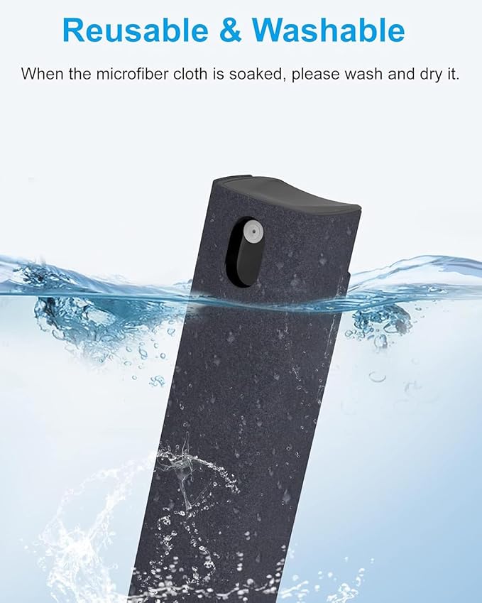 6 Pack Screen Cleaner kit 2-in-1 Touchscreen Mist Cleaner Screen Cleaner Spray and Wipe with Microfiber Cloth Car Screen Cleaner for Phone, Computer, Laptop, Monitor and More,Car Accessories