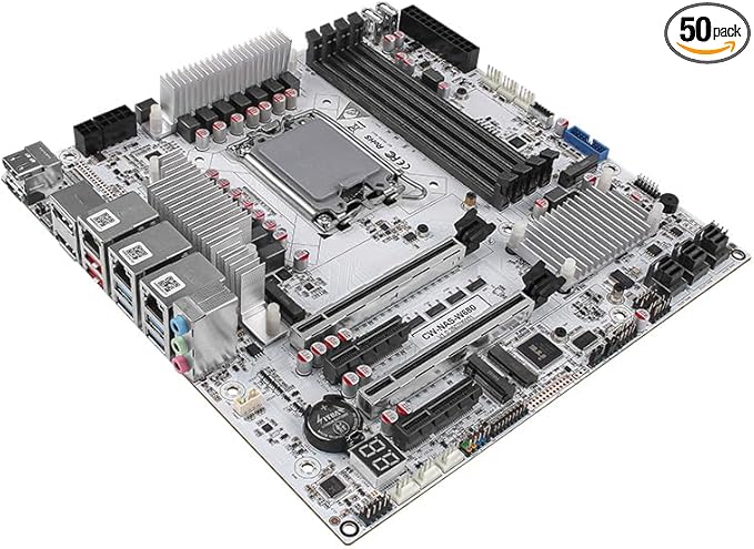 W680 12 Bay NAS ATX10Gbps Server NAS Motherboard Workstation/Server Grad Four ddr5 Two hdmi Two dp, 2x2.5G 3xnvme Support vPro Remote Management Function 3xSFF8643 (10G W680 NAS 3xSFF-8643)
