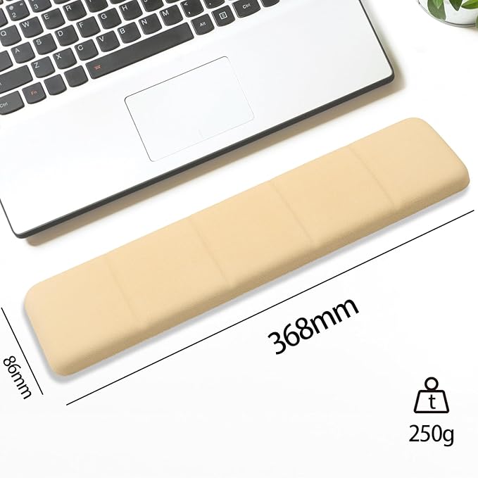 Memory Foam Keyboard Wrist Rest - Ergonomic Support for Laptop & Mac, Comfortable Wrist Pad for Pain Relief, Non-Slip Base, Typing & Gaming Cushion for Office, Home, 60% 75% 87 Key Keyboard Support