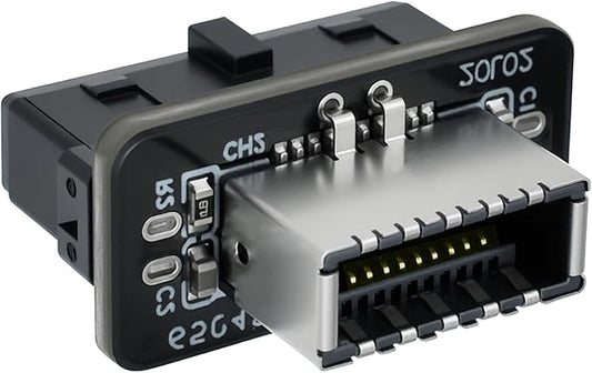 USB 3.2 Gen 1 to USB 3.2 Gen 2 Header Adapter, Motherboard 19Pin to Type-E Header Converter, Front Panel Adapter for Type C Motherboard (Vertical Type)