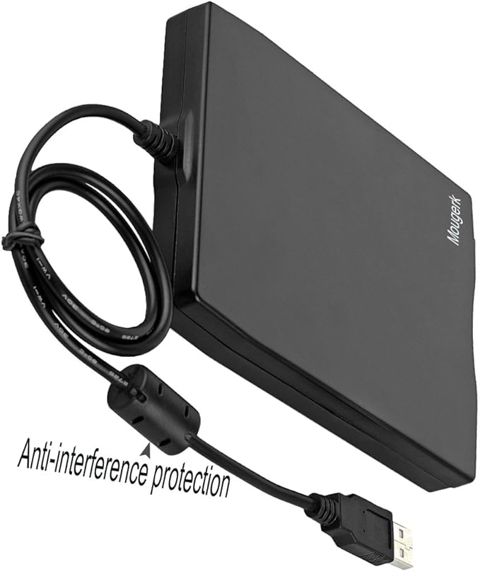 Floppy Drive 3.5 External USB Floppy Diskette Drive for Laptops Desktops Notebooks (Black)
