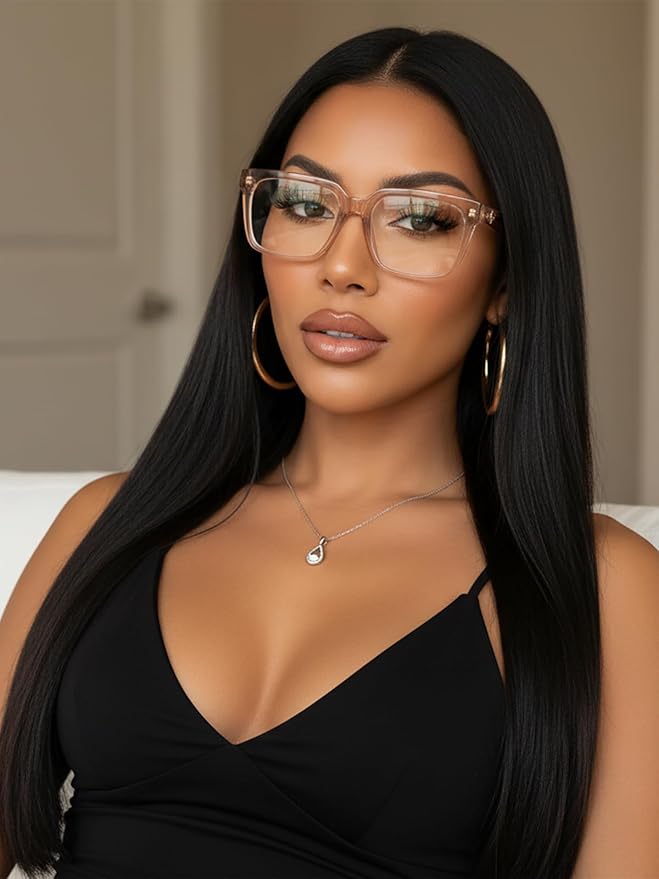 VISOONE Rectangle TR90 Blue Light Blocking Glasses Computer Eyewear with Preppy Look for Women and Men Cougar