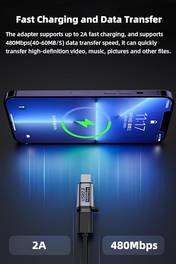 USB C to Micro USB/Mini USB/Lighting Adapter, Light-ning to USB C/Micro USB Converter, Micro USB 2.0 to Type C/Lighting/Mini USB Connector (8 Pack)