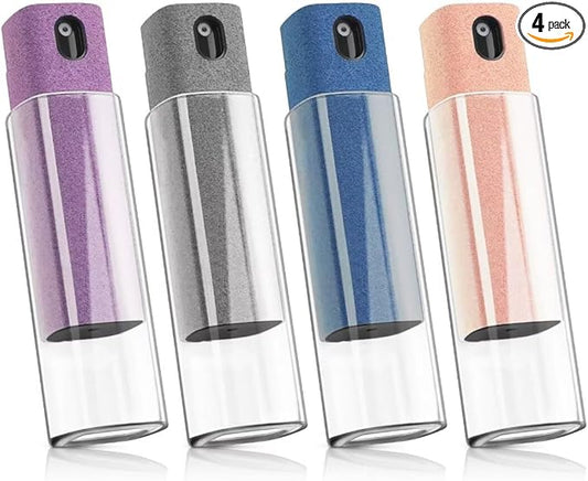 4 Pack Screen Cleaner 3-in-1 Touchscreen Mist Cleaner Spray and Microfiber Cloth Built-in Cleaning Solution Portable Reusable Fingerprint-Proof Spray Bottle for Phone Laptop iPad TV Monitor Car Screen