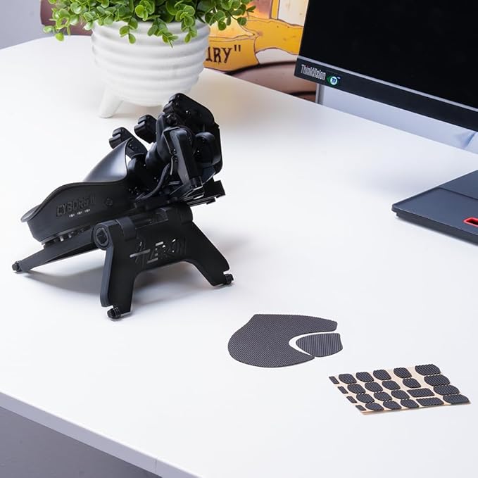 AZERON Keypad Bundle – Ergonomic Programmable Keypad with Hall Effect Joystick, Adjustable Magnetic Stand, Anti-Slip Grip Tapes – for Right-Hand Dominant, Used in The Left Hand (Cyborg ll, Black)