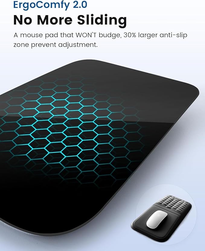 Vaydeer Keyboard Stand and Mouse Pad Set with Wrist Rest, Soft Memory Foam Wrist Support, Ergonomic Wrist Cushion for Desk, Relieves Carpal Tunnel Pain, Palm Hand Typing for Office, Gaming, Green