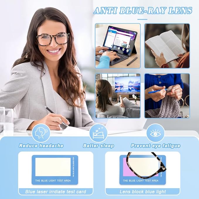 NZKNP Blue Light Glasses for Woman Men,Blue Light Blocking Glasses,Clear Glasses