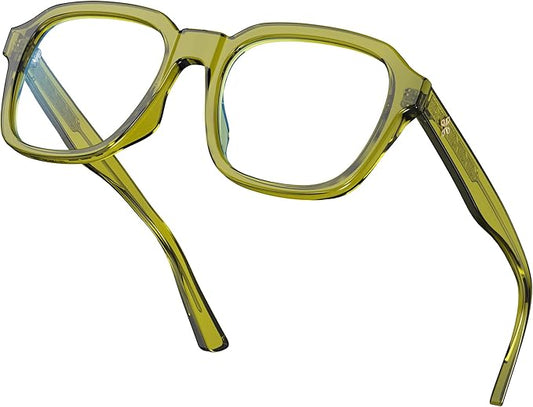 VISOONE Oversized Square Blue Light Blocking Glasses Fashion Computer Eyewear for Women and Men BENNETT