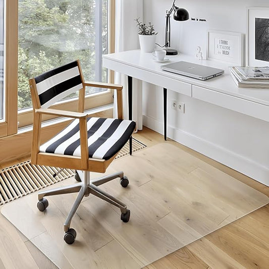 Azadx Office Chair Mat for Hard Floors 48 X 48, Clear PVC Hardwood Floor Mat, Durable Plastic Floor Protector for Home and Office use (48" X 48" Rectangle)