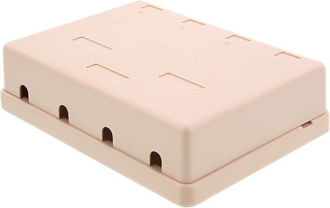 Networx® 4-Port Ethernet Keystone Jack Surface Mount Box, Unloaded, Ivory