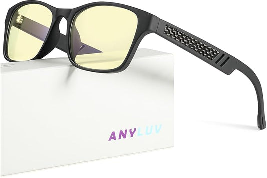ANYLUV Blue Light Glasses Men Women Computer Gaming Glasses Anti Eyestrain Lightweight Blue Light Blocking Glasses