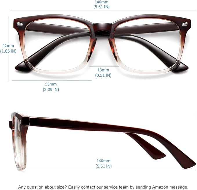 MEETSUN Blue Light Blocking Glasses Women Men, Anti Eye Strain Headache (Sleep Better),Computer Glasses UV400 Lens (Brown)