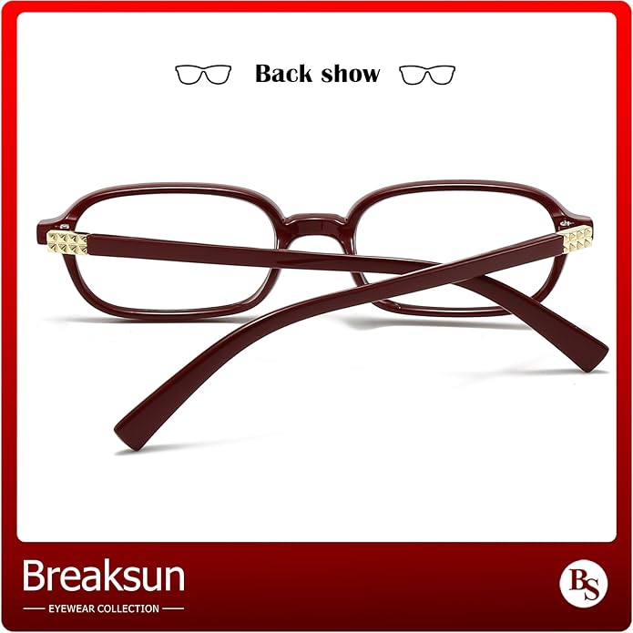 Retro Rectangle Glasses for Women Men Small Square Blue Light Blocking Glasses Vintage Eyeglasses