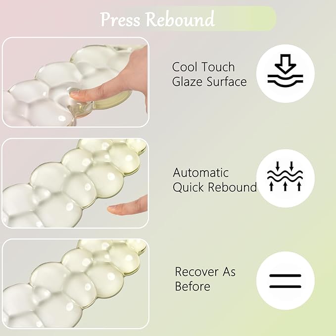 Cloud Keyboard and Mouse Wrist Rest Set Gel Keyboard Wrist Rest for Computer Transparent Ergonomic Mouse Wrist Pad Silicone Non-Slip Cute Clear Wrist Pad Support for Gaming Typing 68%/75% Yellow Pink