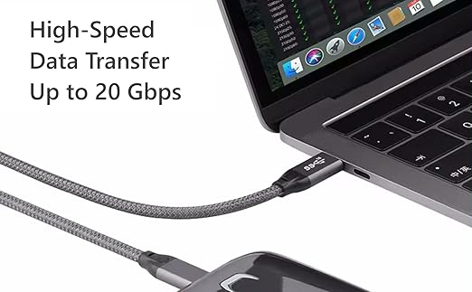 USB C to USB C High Speed Data Transfer, Video, Display, Monitor, Docking Station Cable for MacBook, Laptop, PC, HP, MNN, KYY, ARZOPA, InnoView, UPERFECT, c-Force, ReHisk, ViewSonic, VisionOwl & More
