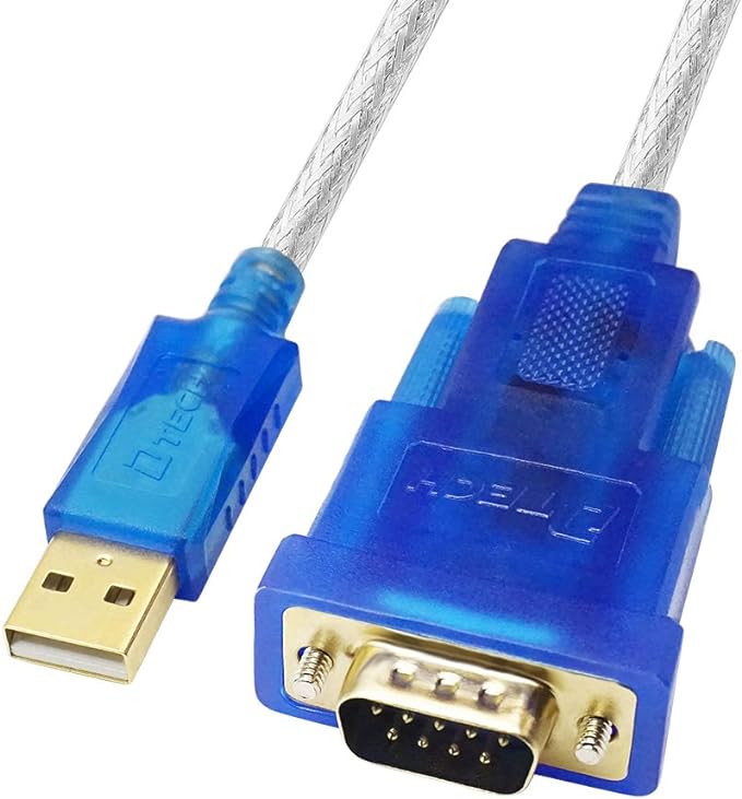 DTECH USB to Serial Adapter Cable with FTDI FT232RL Chipset DB9 RS232 Male Port Supports Windows 11 10 8 7 and Mac Linux (6 Feet)