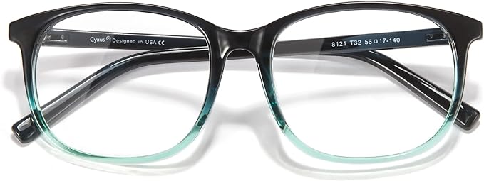 Cyxus Blue Light Blocking Glasses Women Men Computer Gaming Square Glasses UV400 Protection Anti Eyestrain T32
