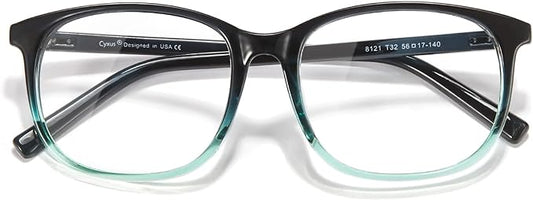 Cyxus Blue Light Blocking Glasses Women Men Computer Gaming Square Glasses UV400 Protection Anti Eyestrain T32