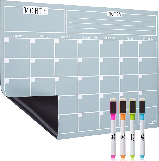 Mr. Pen- Dry Erase Calendar for Fridge, 14.7 x 11.8, Magnetic Calendar with 4 Dry Erase Markers