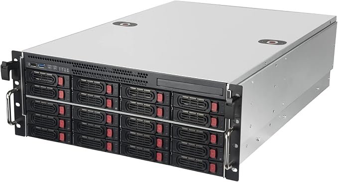 Silverstone Technology RM43-320-RS 4U 20-Bay 2.5" / 3.5" HDD/SSD rackmount Storage Server Chassis with Mini-SAS HD SFF-8643 12 Gb/s Interface, SST-RM43-320-RS