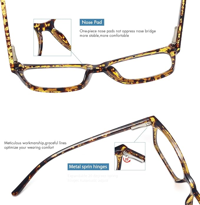 MEETSUN 3-Pack Blue Light Blocking Glasses, Anti Eye Strain Headache, Computer Glasses UV400 (Blue + Clear + Tortoise)