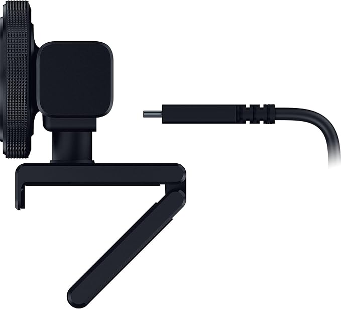 Razer Kiyo V2 Streaming Webcam: 4K 30 FPS, 1080p 60 FPS - AI Powered Auto-Framing - Built-in Microphone - Ultrawide Angle Lens - Privacy Cover - Works with OBS, Xsplit, Discord, Zoom, Teams - Black