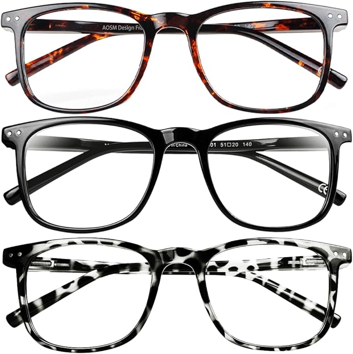 AOSM Blue Light Glasses for Men & Women,Gaming glasses Anti-Glare UV400 Protection,Blue Light Blocking to Relieve Eye Strain