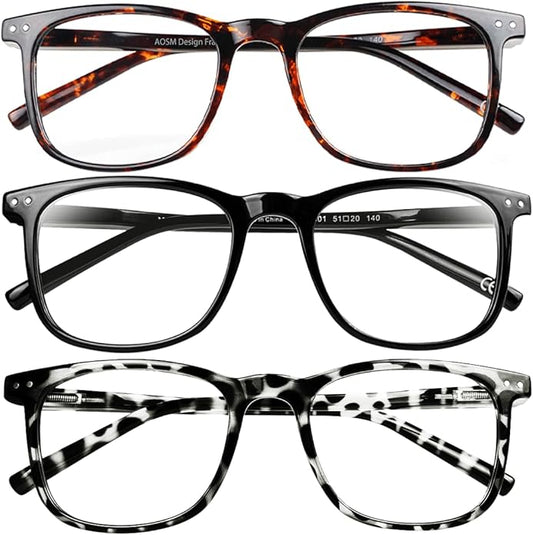 AOSM Blue Light Glasses for Men & Women,Gaming glasses Anti-Glare UV400 Protection,Blue Light Blocking to Relieve Eye Strain