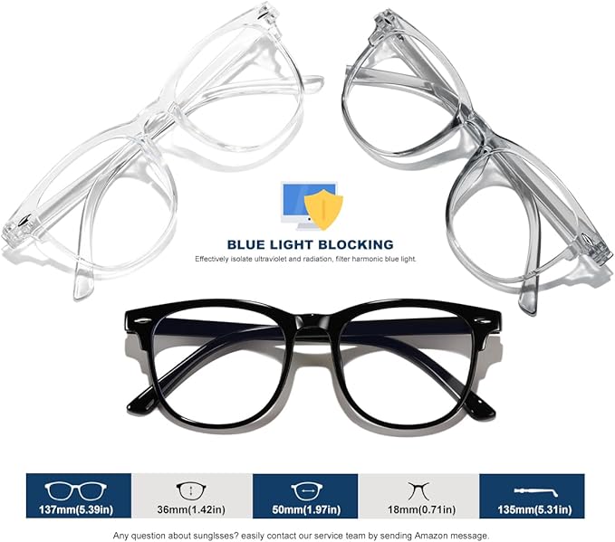 Blue Light Blocking Glasses for Women Men,Fashion Square Blue Blockers Glasses,Computer/TV/Phones/Gaming Glasses