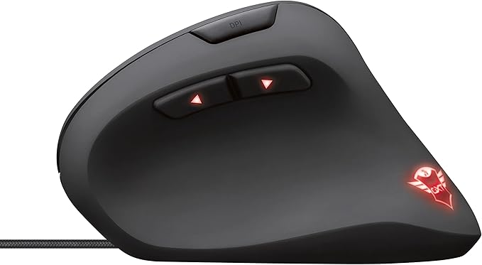 Trust Gaming GXT 144 Rexx Vertical Ergonomic Gaming Mouse, 250-10,000 DPI, 6 Buttons, Black