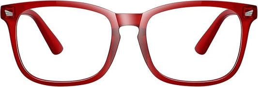 MEETSUN Blue Light Blocking Glasses Women Men, Anti Eye Strain Headache (Sleep Better),Computer Glasses UV400 Lens (Red)
