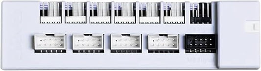 Lian Li Universal USB & PWM Fan Hub, Fan Controller with 4 USB Headers - 6 Fan Ports - Magnetic Mounting - 5V/4PIN - PSU/Motherboard Universal Case Compatibility - White (EG-HUB01W)