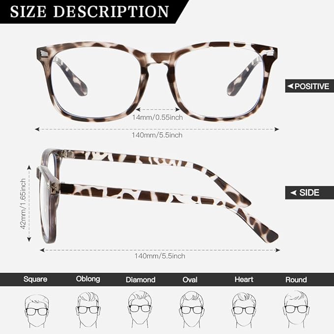 NZKNP Blue Light Glasses for Woman Men,Blue Light Blocking Glasses,Clear Glasses