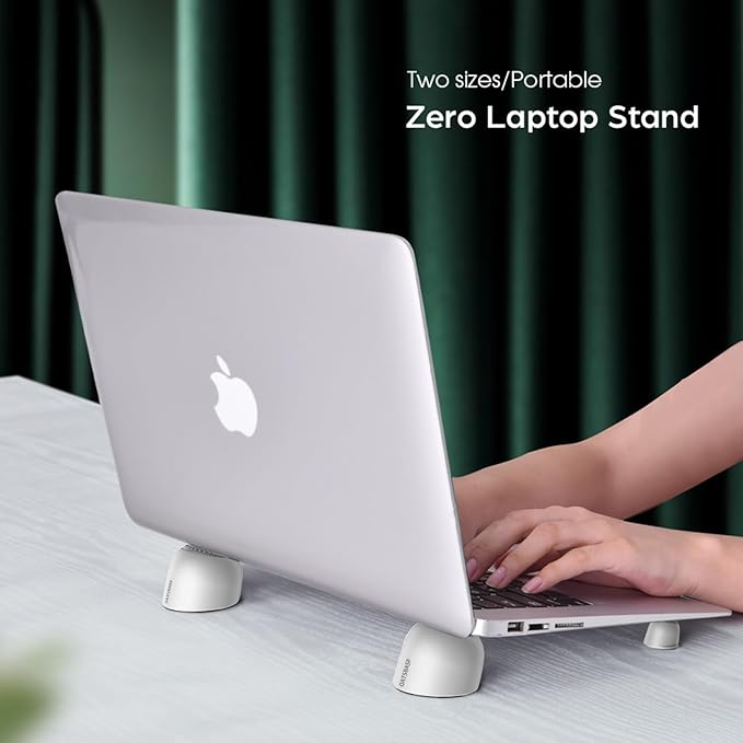 Laptop Risers for Desk, Mini Laptop Cooling Stand, Magnetic Pads Keyboard Riser, Ergonomic Laptops Feet, Compatible with MacBook Air Pro, with Dell, with HP, More 10-15.6” Laptops
