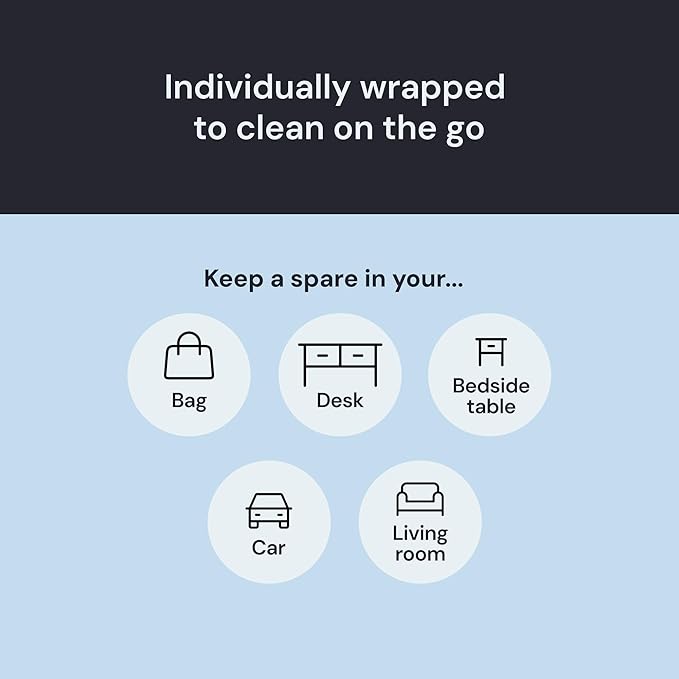 Elite Screens Microfiber Cleaning Cloth - 12" x 12", Blue, 8-Pack - Oversized for Lens Coverage & Glasses Wipes - Scratch-Free Electronic Cleaning Cloth for Screens
