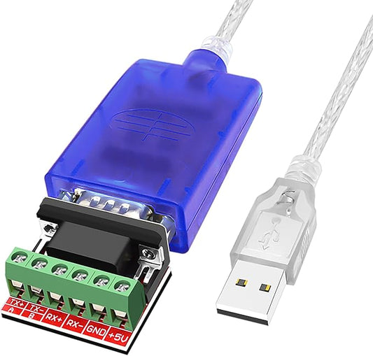 USB to RS422 RS485 Serial Port Converter Adapter Cable with FTDI Chip Support Windows 10, 8, 7, XP and Mac with ESD Protection (3ft/1meter)