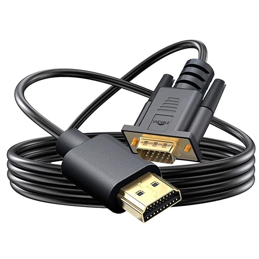 HDMI to VGA Cable 5-Pack, 3.3ft Computer HDMI to VGA Monitor Cable Adapter Male to MaleCord for Computer, Desktop, Laptop, PC, Monitor, Projector, HDTV, and More (NOT Bidirectional)