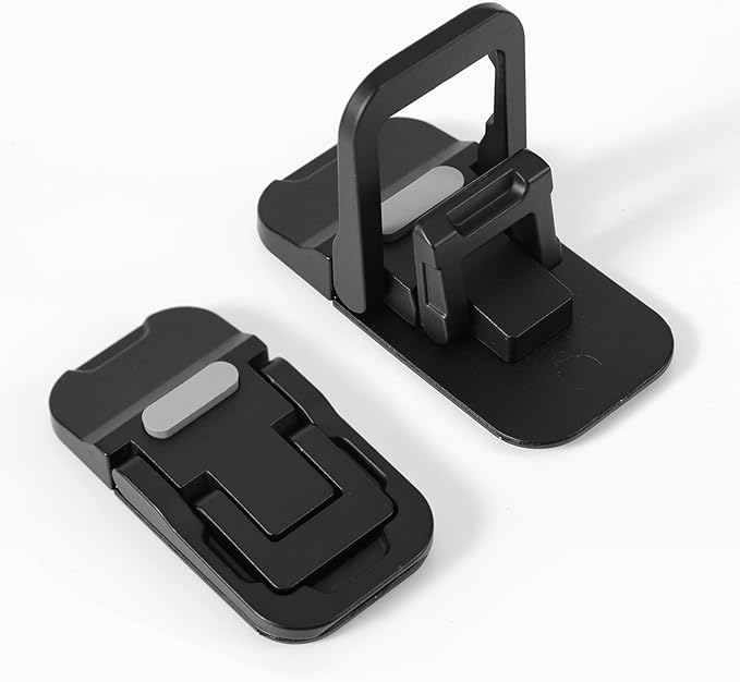 2pcs Flip Computer Keyboard Stand for Desktop, Mini Laptop Cooling Leg Rack Invisible Heightened Dual Tilted Adjustable Keyboard Feet Riser Ergonomic Office Desk Accessories for Notebook (Black)